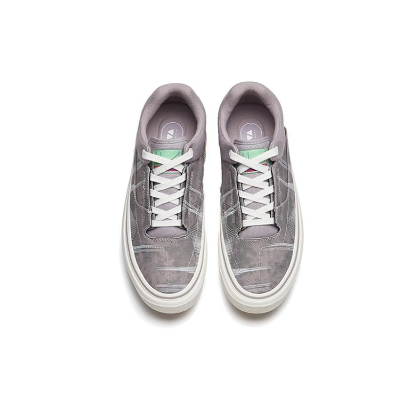 Anta Ao Li Wear-Resistant Low-Top Skateboard Shoes Women's Magic Mat Gray Sneakers 122238013-2