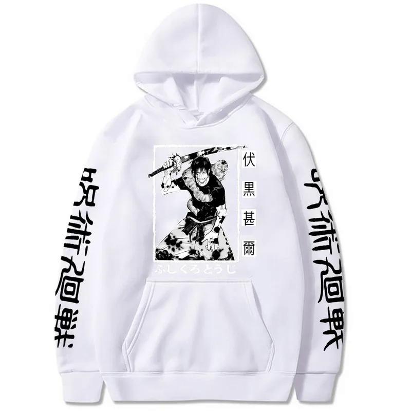 Anime Jujutsu Kaisen Fushiguro Toji Hoodies Autumn Winter Fleece Streetwear Tops