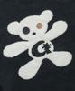 GLACK Gnt073 Button Bear Boucle Pullover Knit (Black)