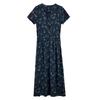 2025 Summer Collection: Floral V-Neck Cotton and Rayon Dress - Waist-cinching, Slimming, Age-Reducing Long Dress for Women