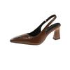 Fashion High Heels Pointed Toe Women Sandals Sexy Summer Shoes Luxury New Trend 2025 Brand Slippers Slingback Chunky Pumps Woman Zapatos