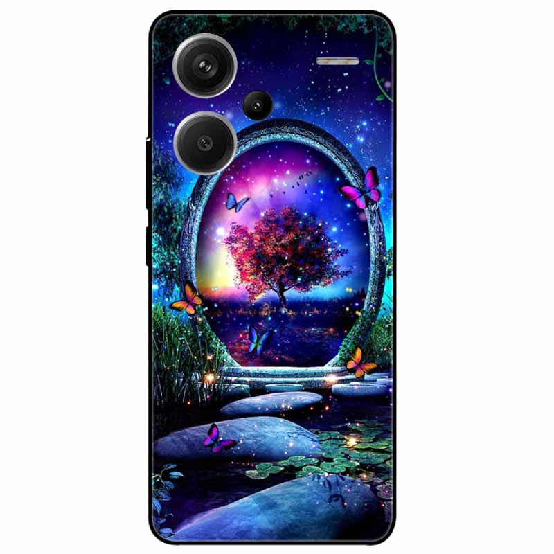 For Redmi Note 13 Pro Plus 5G Pro+ Case Soft Black Painted Cats TPU Funda For Xiaomi Redmi Note 13 Pro 5G Note13 Silicone Cover