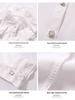 2025 Trendy Women's Slim Fit Ruffle Lace Chiffon Shirt - Versatile Spring/Summer Top
