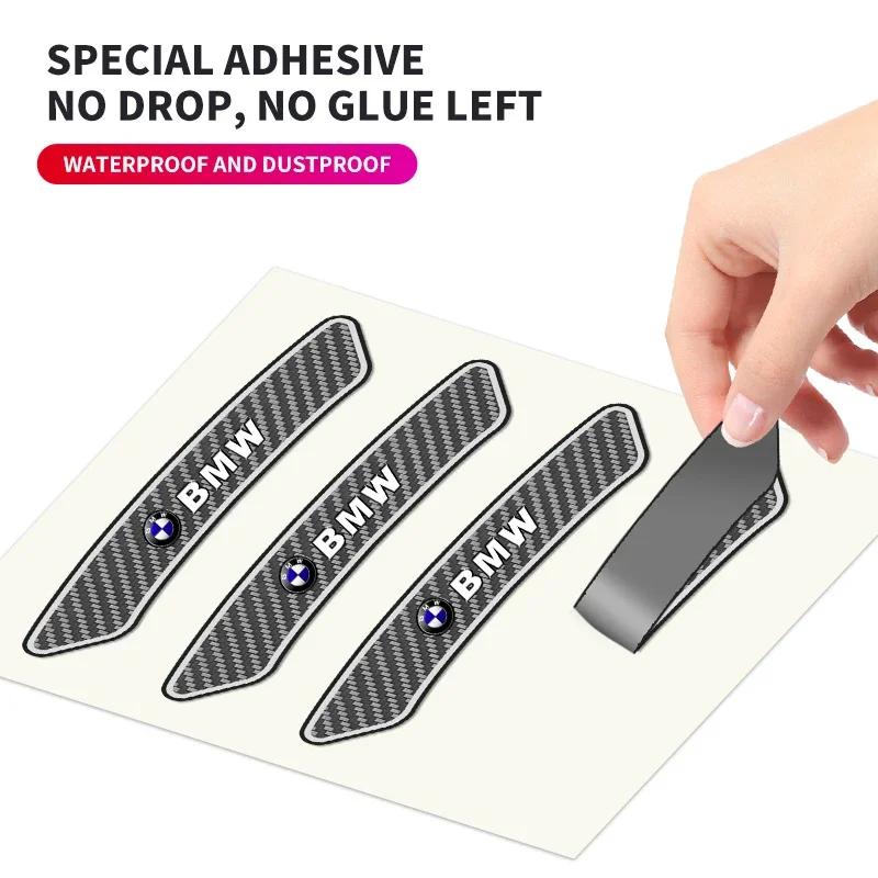 4pcs Car Wheel Rim Stickers Hub Decoration Carbon Fibre Sticker For BMW M M3 M5 M6 X3 E46 E90 E39 F10 F20 F30 G20 E60 E36 E34 X6