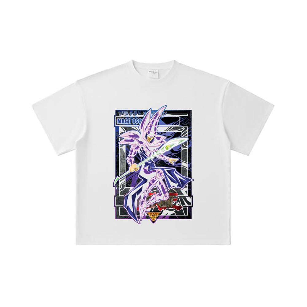 260 GSM Double Yarn 32 Count 100% Cotton Yu-Gi-Oh V5 Mago Oscuro Print Unisex Heavy Cotton T Shirt