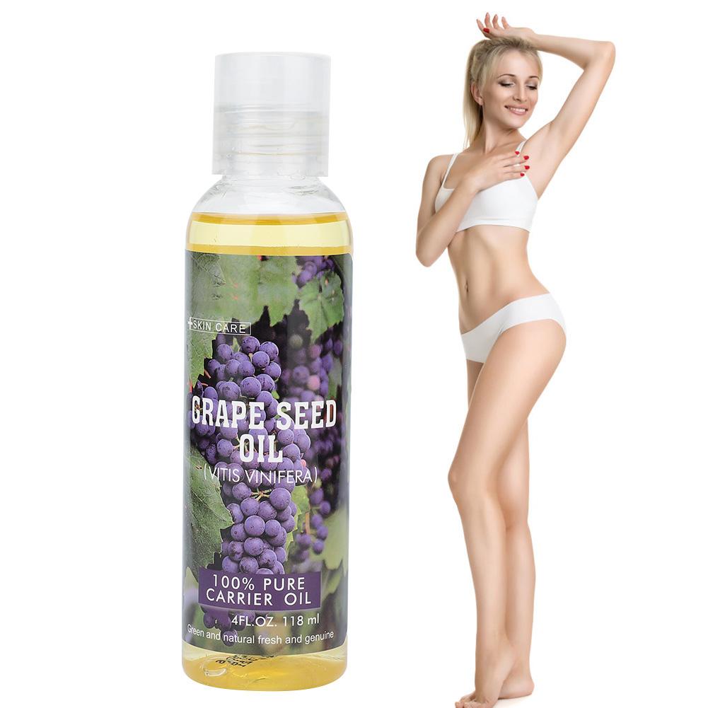 118ml Pure Natural Grape Seed Carrier Oil Moisturizing Body Hair Care Oil