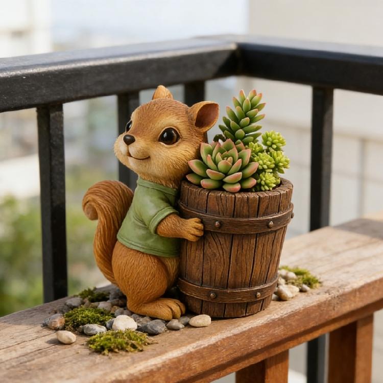 Squirrels Planter Silicone Mold Flower Pot Concrete Mold Cements Gypsum Mold DIY Flower Vases Epoxy Casting Mold Gift