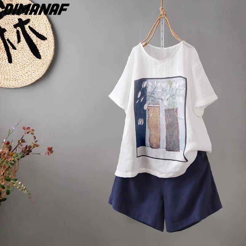 

DIMANAF 2023 летние женские футболки больших размеров с цветочным принтом, топы с круглым вырезом и принтом, футболки, свободная повседневная одежда зеленого цвета