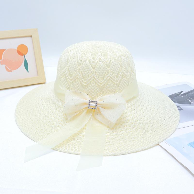 New Straw Hat Women's Outdoor Sunshade Sunscreen Hat Big Brim Trendy Vacation Beach Hat Breathable Cool Hat