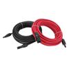 2PCS 40ft 10AWG Solar Panel Extension Cable with Connectors Black Red IP67 Water Resistant for RV Tr