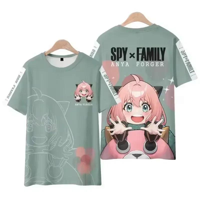 Kinder Spy X Family 3D-Druck Lässige Atmungsaktive Kurzarm-T-Shirts 2-13 Jahre Jungen Mädchen Streetwear & Schlafoberteile Kinderkleidung