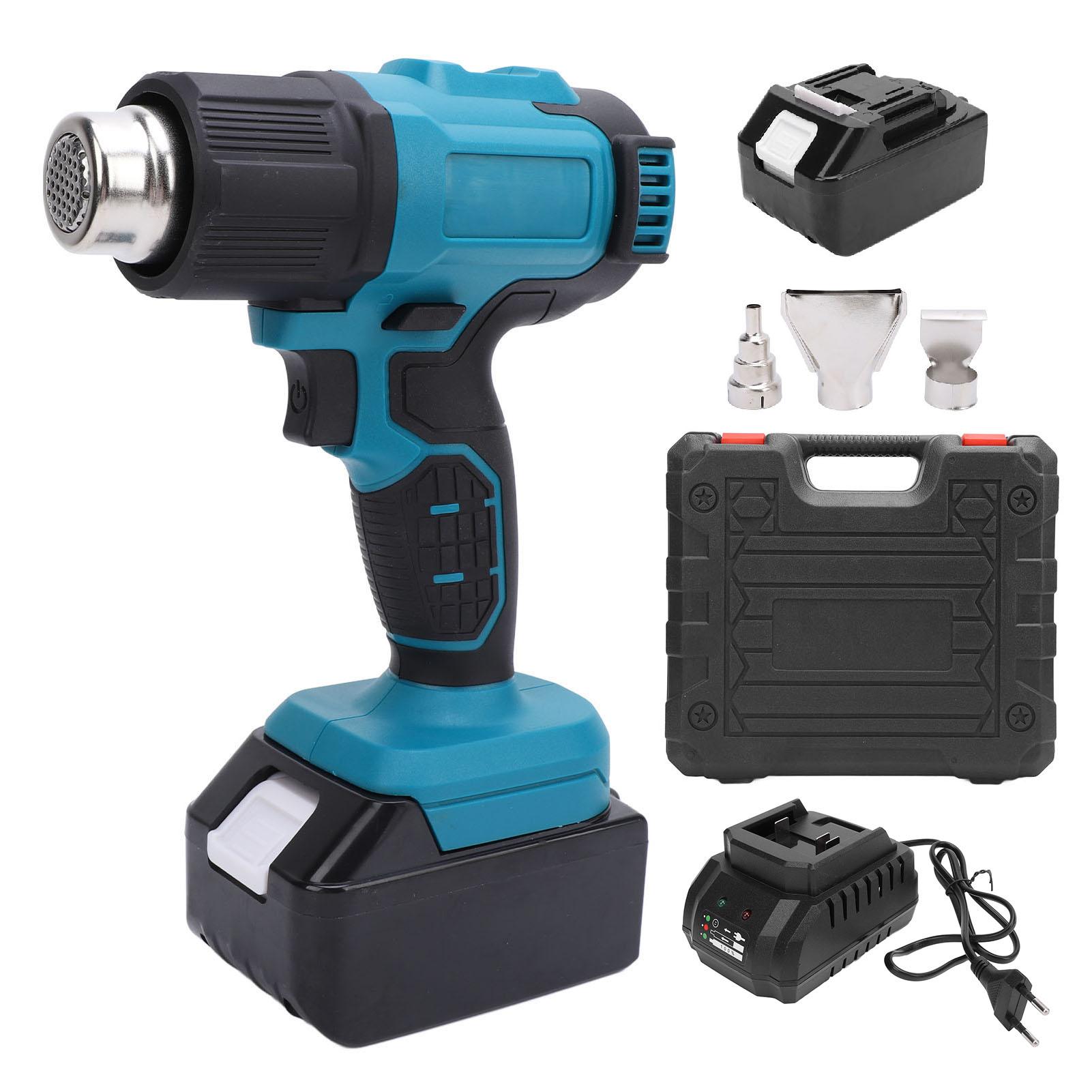 

Беспроводной термофен с ЖК-цифровым дисплеем, портативный термофен 18 В, питание от аккумулятора, переменная температура EU Plug