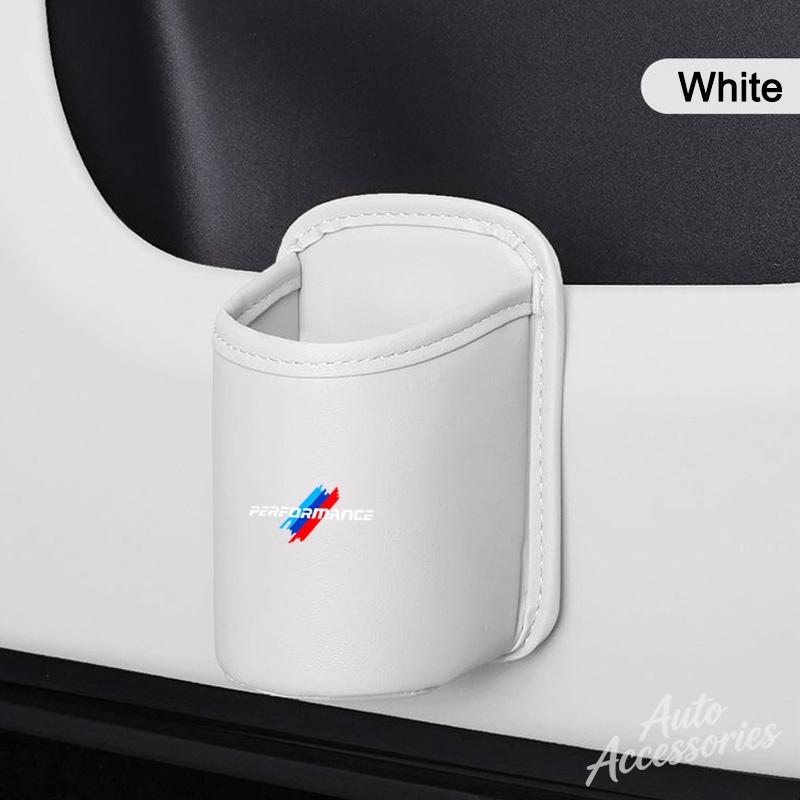Car Water Cup Box Back Seat Drink Rack Storage Leather Accessories For BMW Performance X1 X2 X3 X4 X5 X6 X7 G20 G30 E46 E90 E60