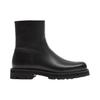 Zara Leather Versatile Comfortable Thick Sole Height Increasing Ankle Boots Men Ankle Boots Black 12098320800