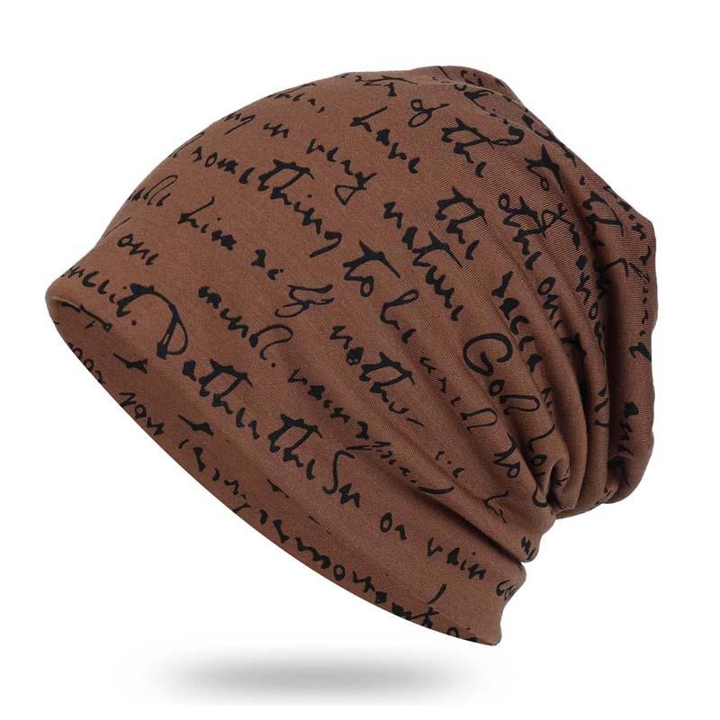 Hip Hop Letter Knit Beanie With Breathable Polyester For Adults Spring Autumn Wear