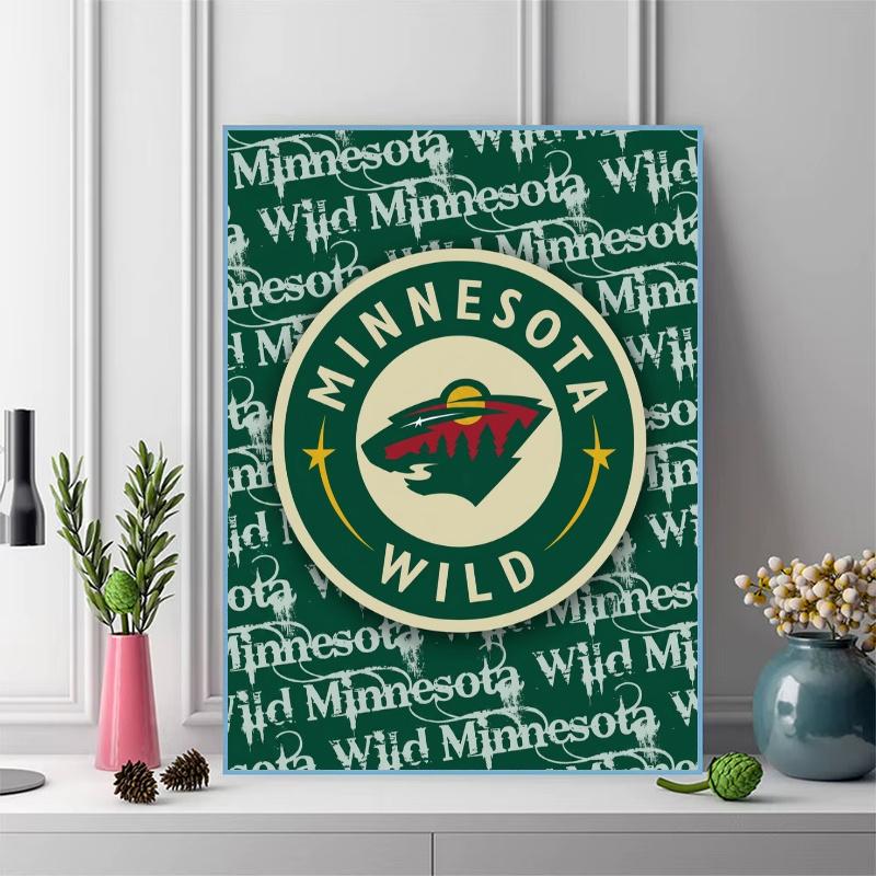 minnesota Wild 100% Round Full Drill 5D DIY Diamond Painting Embroidery Cross Stitch Rhinestone Décor toilet 3 piece set