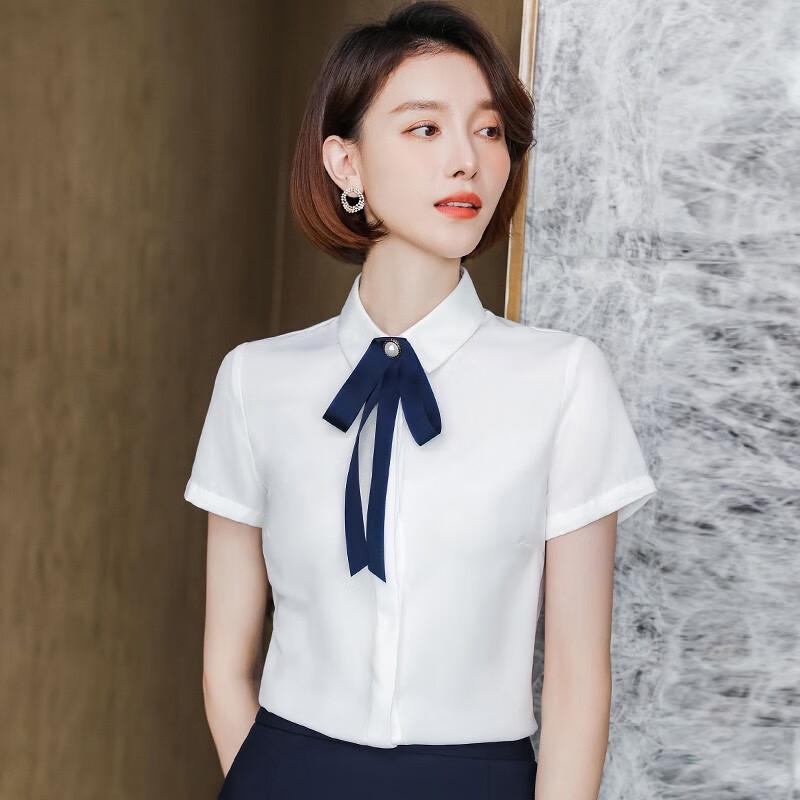 

Women s Hidden Button Short Sleeve Blouse M