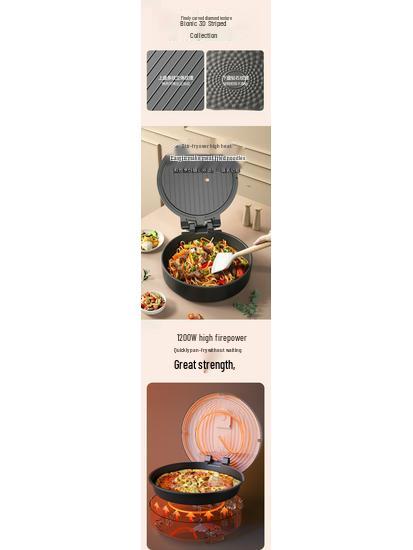 Large Dual-Sided Electric Griddle for Crepes and Pancakes