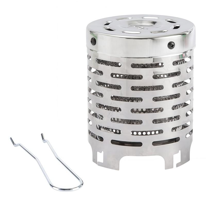 Camping Mini Heater Portable Stainless Steel Tent Stove Heating Cover for Hiking Traveling BBQ