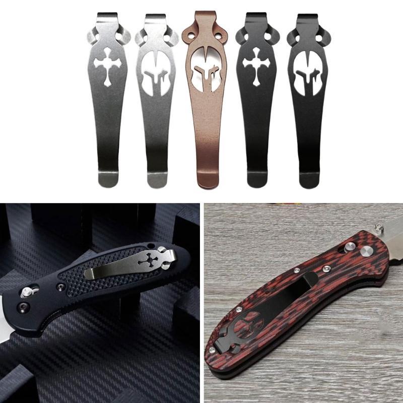 652F Titaniums Alloy Knifee Back Clip Pocket Waist Clamps Fold Knifee Handle DIY Make Accessories Parts