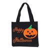 Reusable Shopping Tote Halloween Candy Bag, Non-woven Fabric Trick or Treat Bag with Pumpkin Goodie Ghost Patterns, Large Capacity Storage Basket for