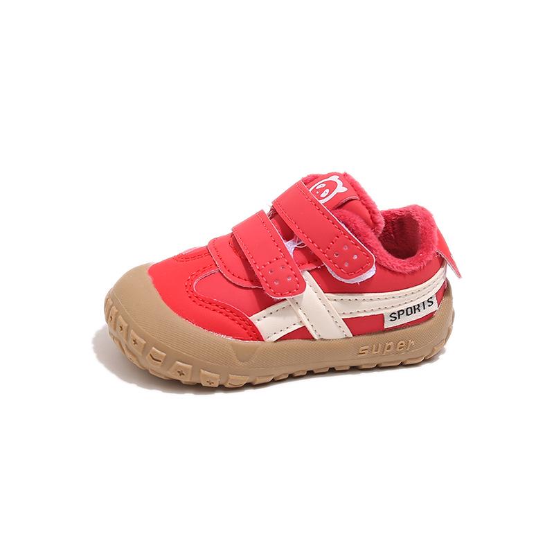 New Soft-Soled Sports Shoes for Boys and Girls - Toddler & Infant Fleece-Lined, Anti-Slip, Anti-Kick Cotton Shoes