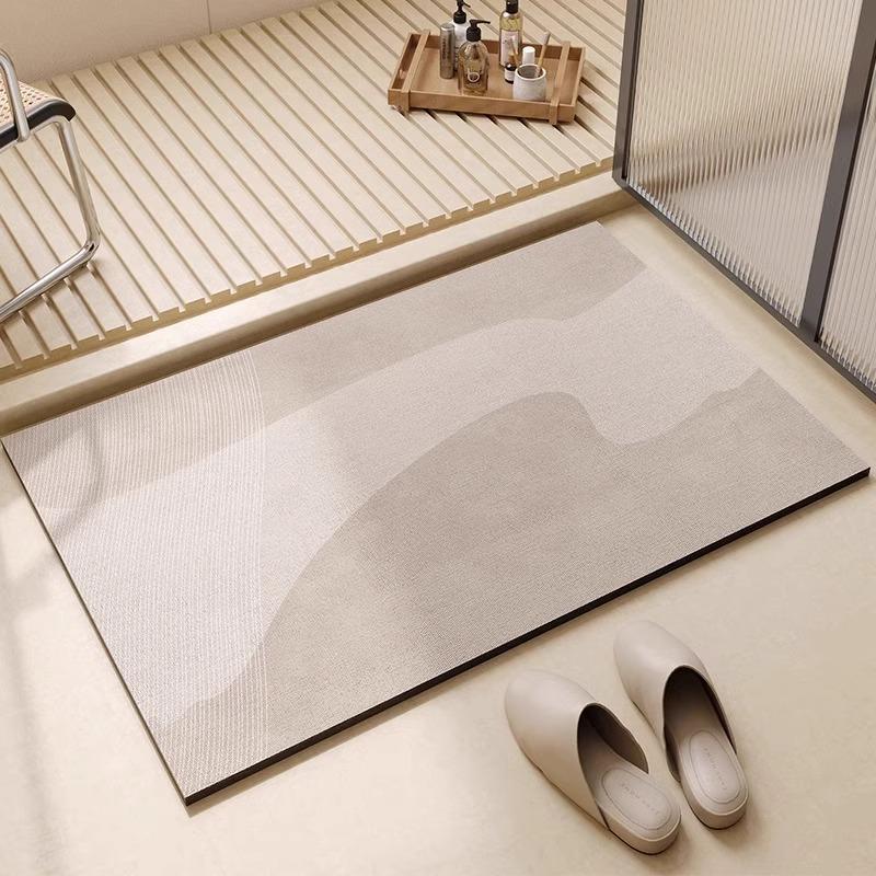 Bathroom Carpet Diatom Mud Floor Mat Anti-slip Foot Wiping Mats Diatomite Soft Water-absorbing Quick-drying Bath Rugs Washable