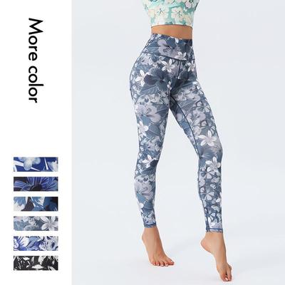 New Yoga Pants Women's High Waist Slim Fit Hip Lift Elastic Fitness Leggings Colorful Printed Yoga Trousers