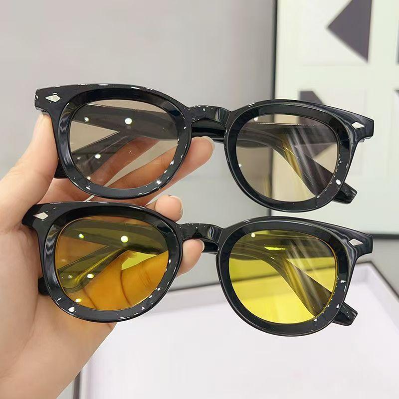 Fashionable Korean Travel Retro Sunglasses UV400 Protection Sun-Protective Outdoor Sunglasses Eyewear Black Shades Glasses for ladies Man