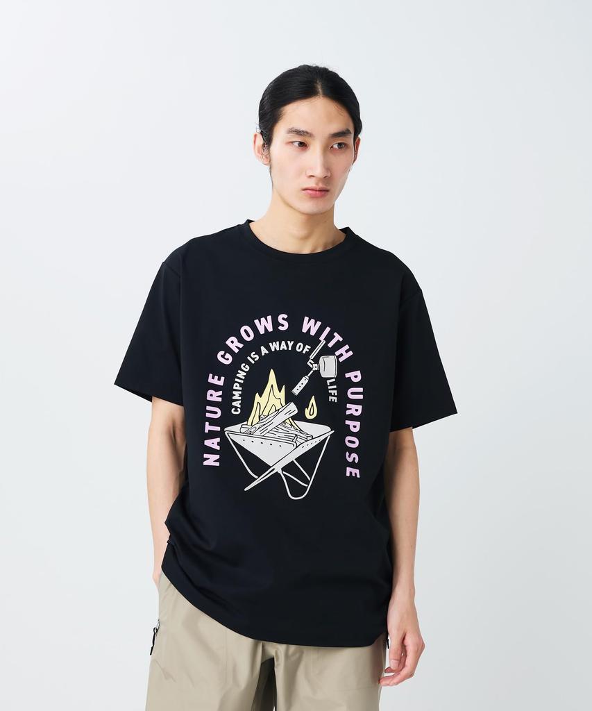 SP Fireplace Dry Short Size M [Snow Peak] T-Shirt TS-26SU006 T-shirt, Sleeve, Men's/Women's, BLACK,
