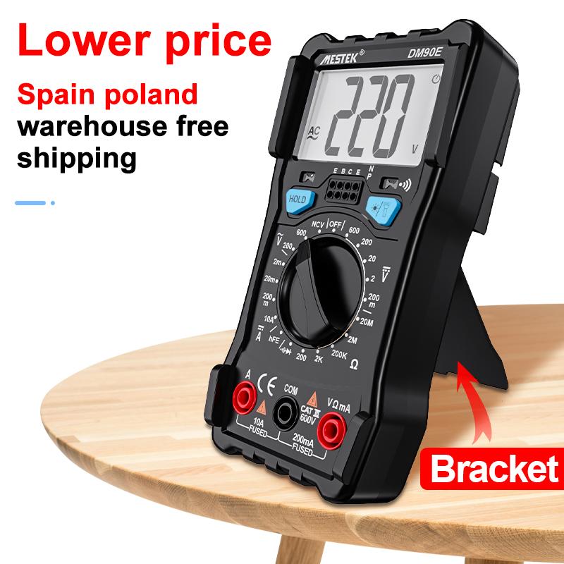 DM90A Mini Multimeters Digital Multimeter Auto Range Tester Multimetre 6000 Counts With Temperature Probe Multitester