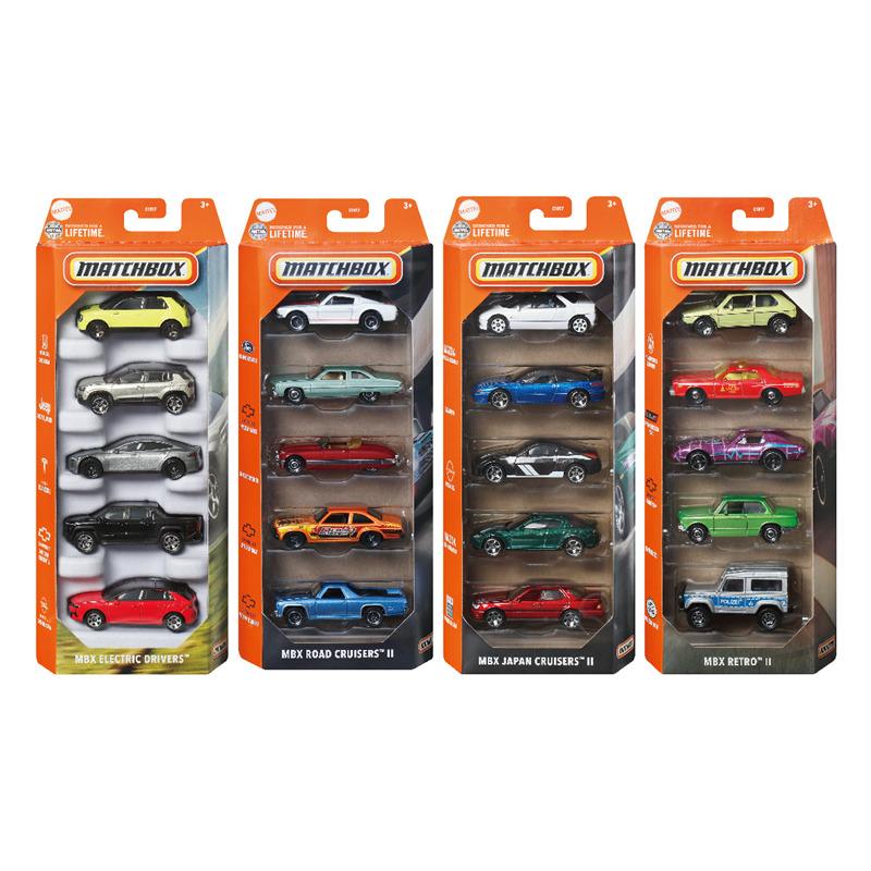 Heiß- 5-teiliges Oldtimer-Modellset in Verpackung,1:64er Legierung Sportwagen Spielzeug, Geschenkspielzeug für Kinder
