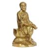 Original Brass Sai Baba Blessing Idol In Gold Color, Religious Murti - 8 Inch