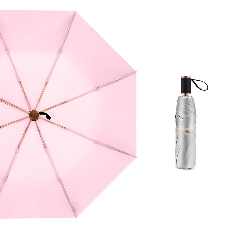 Gilded Ribs Titanium Silver Double-Layer Umbrella