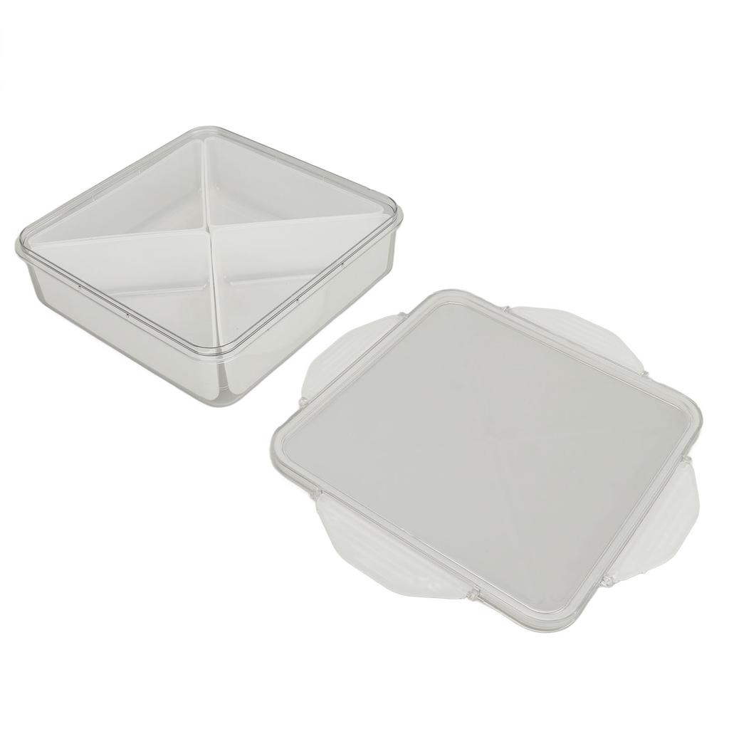 Aufbewahrungs-Organizer-Box Unterteilungsdesign Quadratisch Transparent Stilvoll Vielseitig Nüsse Aufbewahrungsbehälter mit