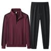 Spring Autumn Men's Tracksuit Cotton Sports Suit Sweatshirt  2-piece Set Middle-Aged And Elderly Casual Cardigan Hoodies Set