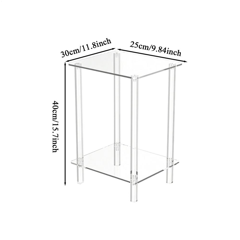 

Side Tables For Small Spaces Transparent Acrylic Tall Nightstand For Living Room Multi-Functional Organizer Shelf For Hotel красный
