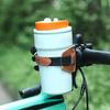 Bicycle Water Bottle Holder, Vintage Faux Leather Motorcycle Cup Holder, Handcrafted Bottle Cage Drink Mount, Cycling Accessories