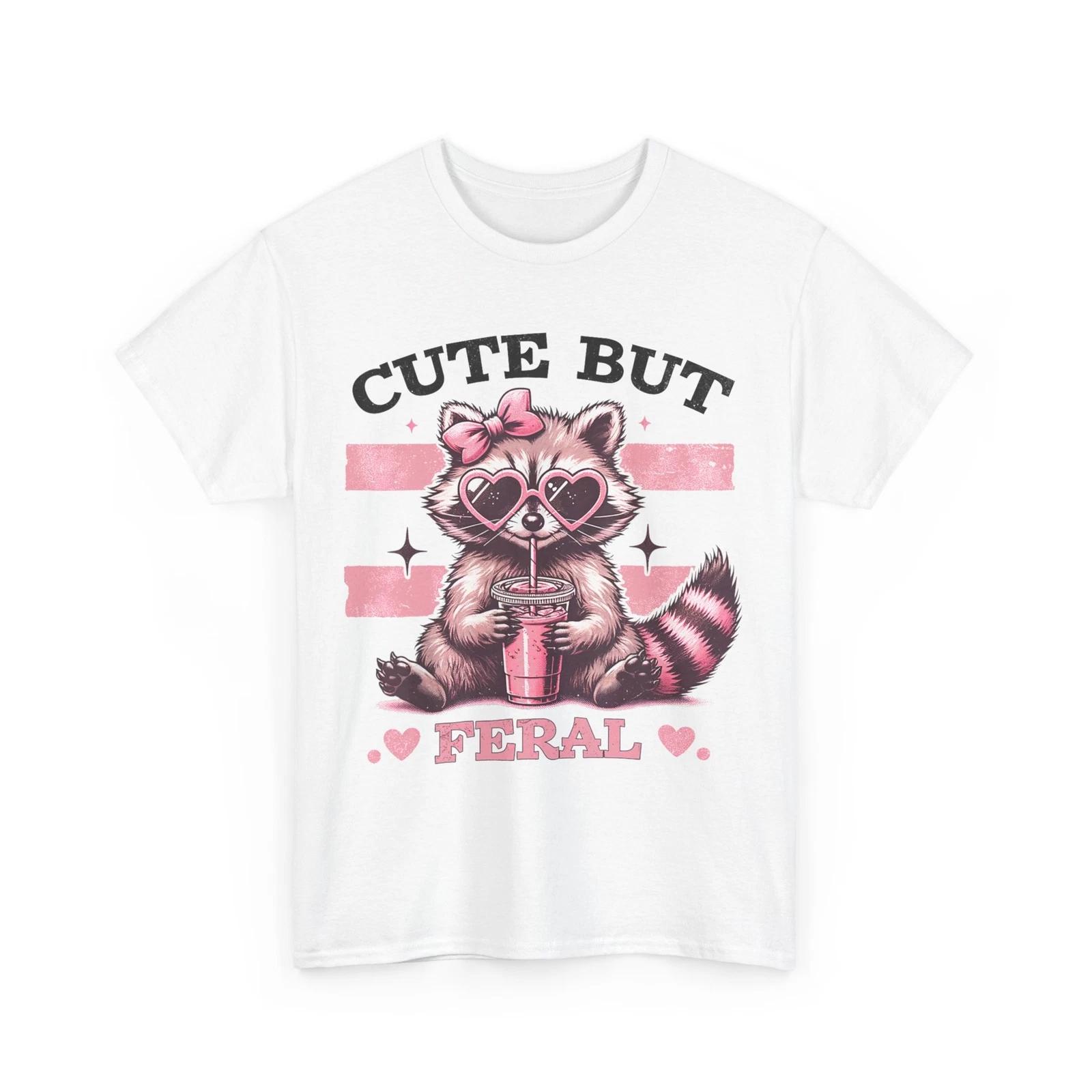 Raccoon Cute Shirt, Raccoon Cute But Feral Women Men Funny Shirt S