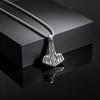 Retro Einzigartig Edelstahl Texturiert Hammer Anhänger Halskette für Männer, Punk Hip Hop Schmuck Zubehör Geschenke