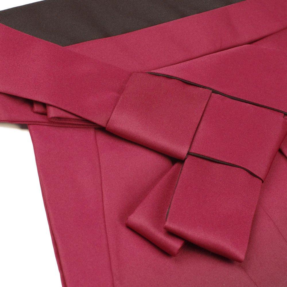 Hakama with Blurred Rose Bouquet and Cherry Blossom Crown for Women Deep Red [Kyoetsu] Embroidery, (LL, A)