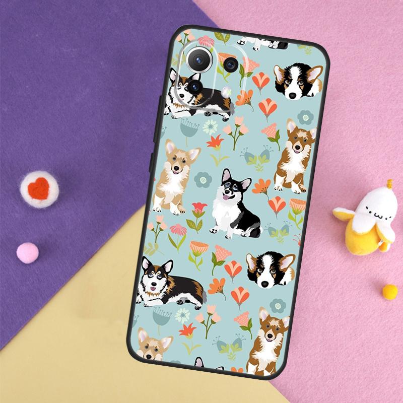 Cute Cartoon Corgi Dog Case For Xiaomi 14T 11T 12T 13T Pro 13 14 15 Ultra POCO X7 Pro X3 X5 X6 F5 F6 M6 Pro Cover