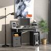 Computer Desk with Shelves, Drawer, Printer Stand, Keyboard Tray, 120 x 50 x 85 cm, Black