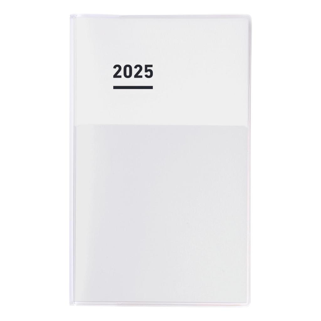 KOKUYO Jibun Techo DIARY Planner 2025 A5 Slim White Starts November 2024 Monthly/Weekly (Ni-JCD1W-25) -
