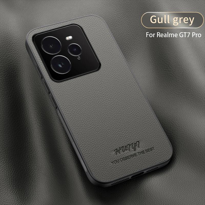 Car Magnetic Cover for Realme GT 7 Pro Luxury Leather Matte Soft Frame Protective Back Case for OPPO Realme GT7 Pro GT7Pro Capa