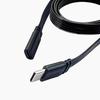 USB Type-C Multi-Directional Elbow Extension Cable, Flat Silicone Male to Female Data Adapter