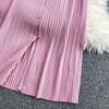 New Summer Solid Round Neck Sleeveless Sweater Knitted Dress for Women Casual Simple Single-breasted Elastic Bottoming Knitwear Dresses