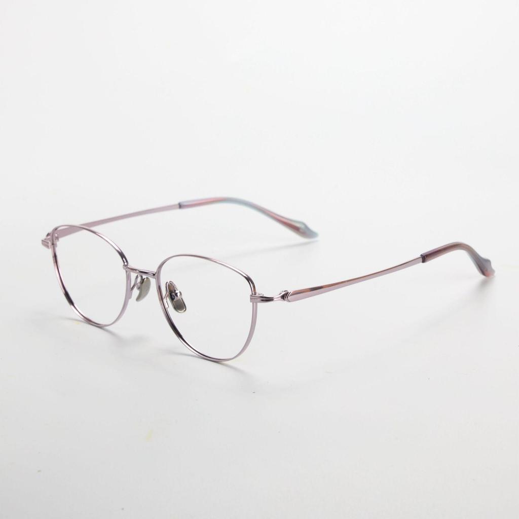 M6708S Retro Pure Titanium Unisex Eyeglass Frame with Acetate Elements for Prescription Lenses