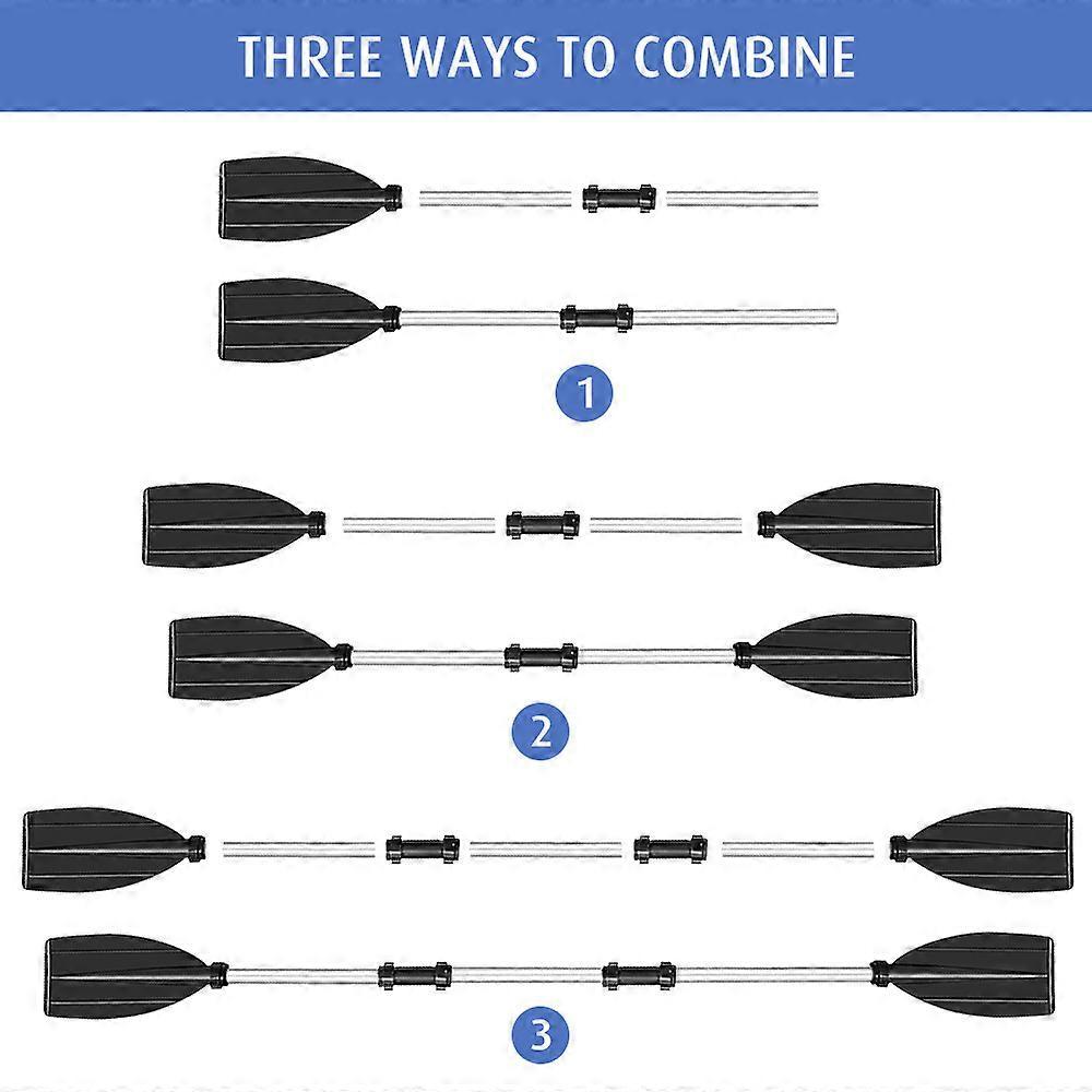 125cm Kayak Paddles Aluminum Magnesium Alloy Lightweight Paddles Detachable Kayaking Paddles