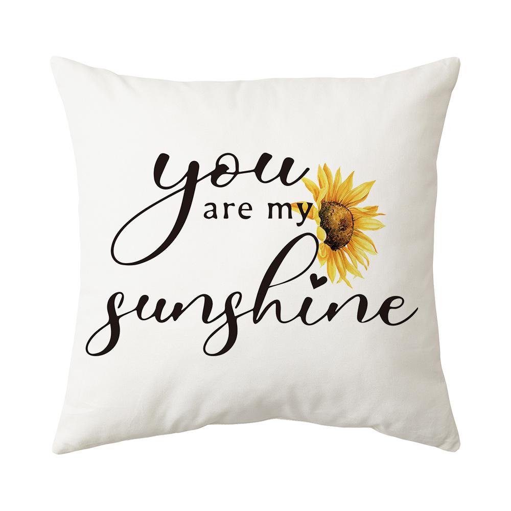 Spring Pillow New Sunflower Daisy Pillow Home Sofa Bedside Cushion Cover Pillow Cover
